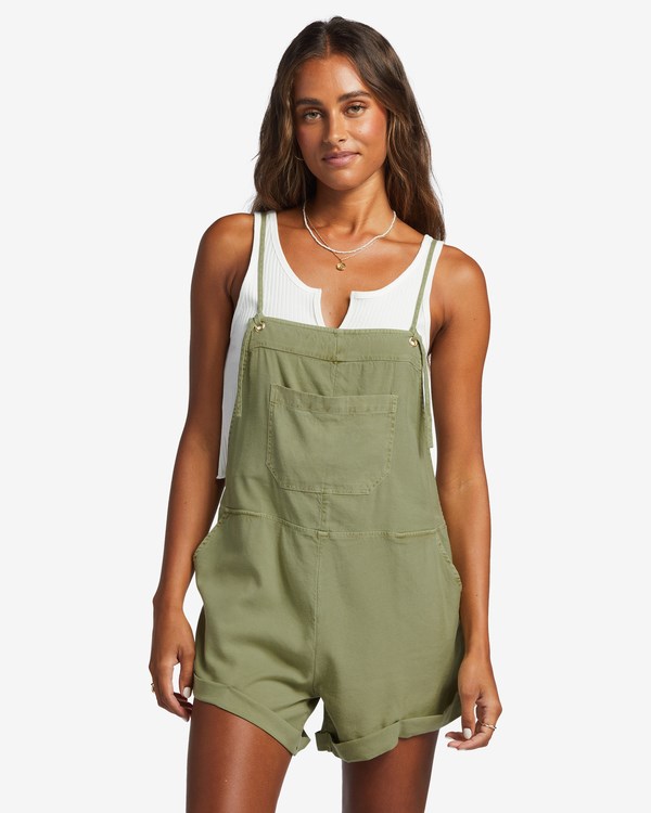 Billabong Wild Pursuit Romper Avocado | APJOY3917