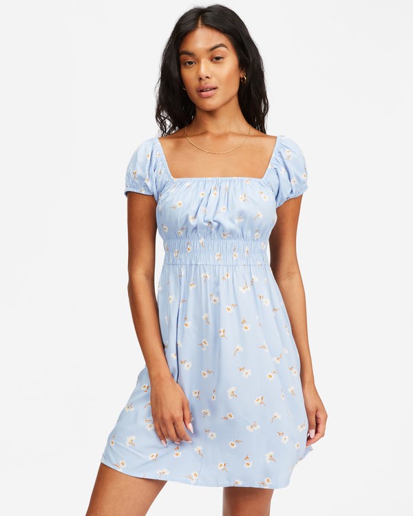 Billabong Wildflower Mini Dress Rain Drop | SYHVA0935