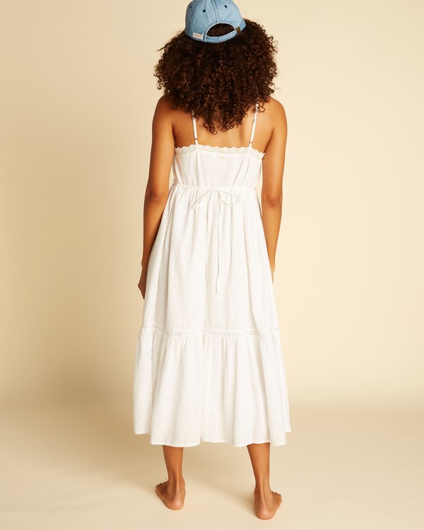 Billabong Wrangler Peachy Keen Midi Dress Salt Crystal | YJDIC7920