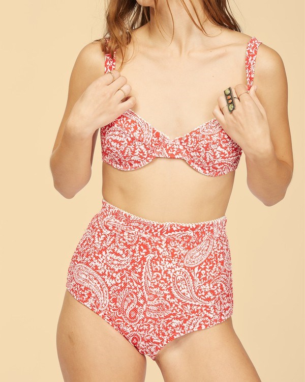 Billabong Wrangler Ruby Sands Underwire Bikini Top Classic Red | UQPNA3084