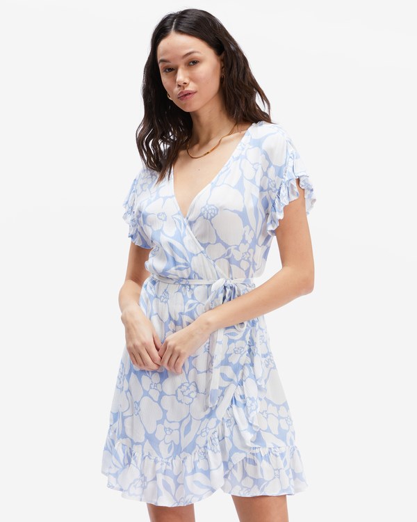 Billabong Wrap And Roll Woven Dress Rain Drop | OSHUZ0879