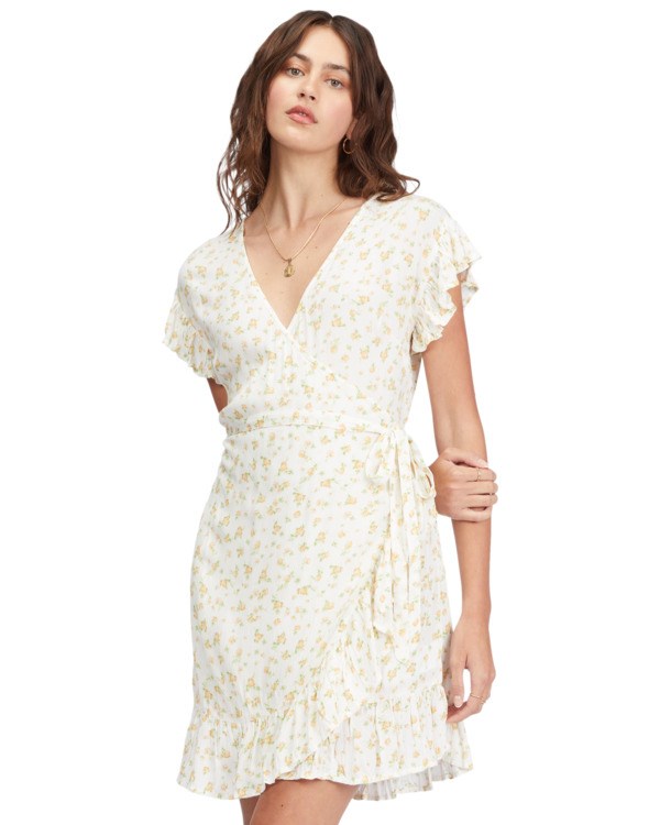 Billabong Wrap And Roll Woven Dress Salt Crystal | AULYH2346